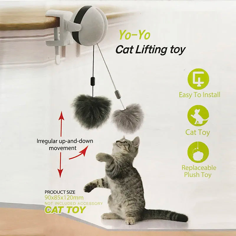 Amusing Electric Cat Toy: Interactive Flutter Rotating Ball with Lifting Feature