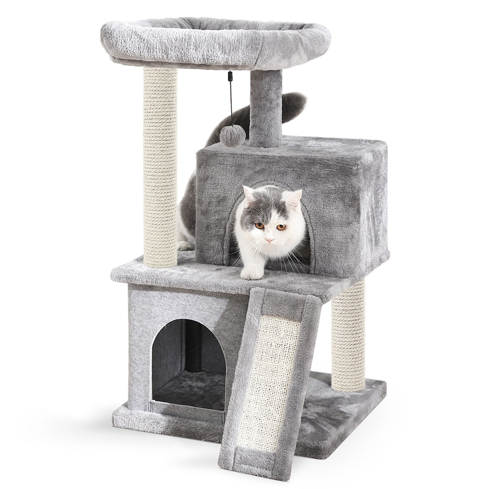 Multi Level Cat Tree Condo with Sisal Scratch Posts