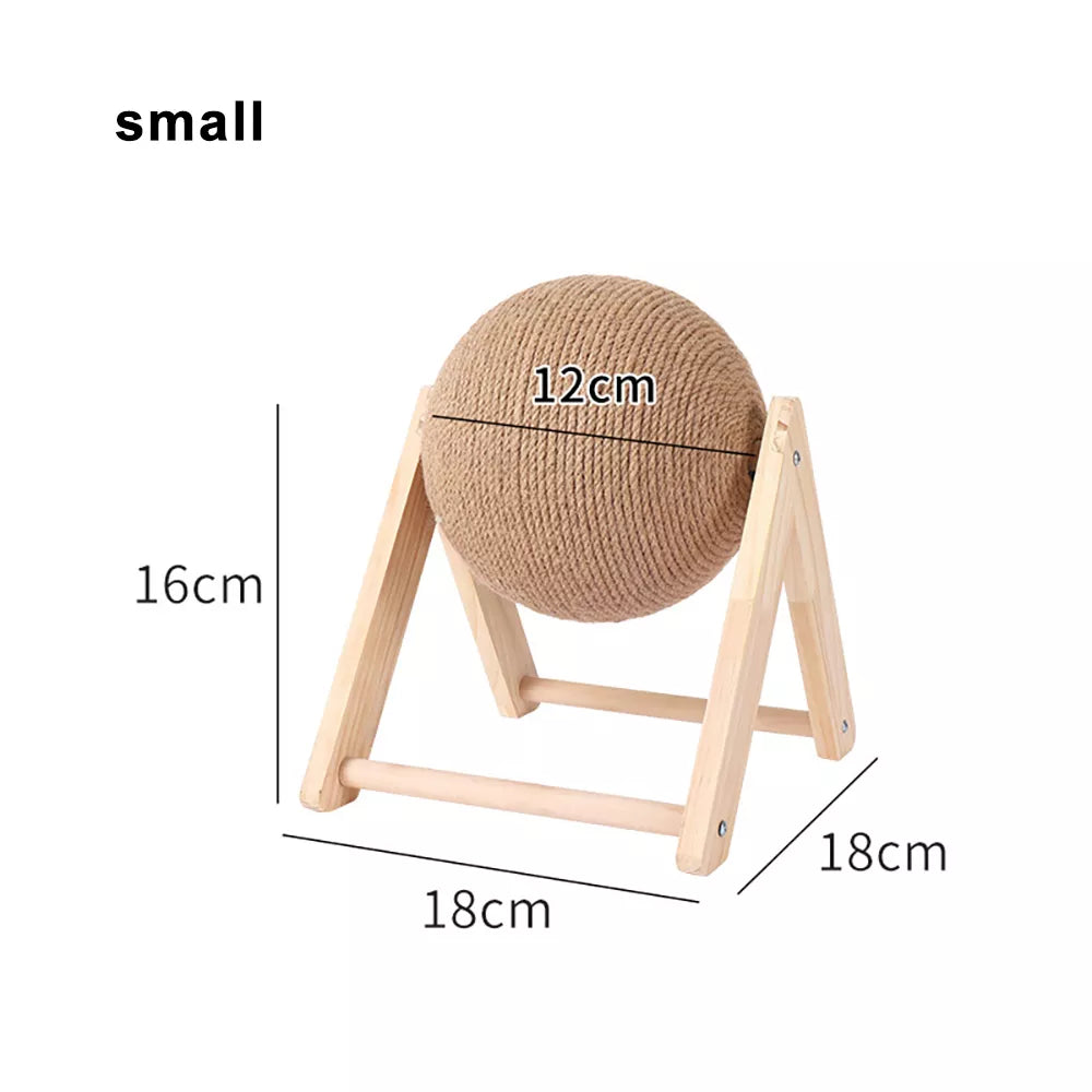 Sisal Rope Cat Scratching Ball Toy - Interactive Kitten Toy for Paw Grinding and Scratching