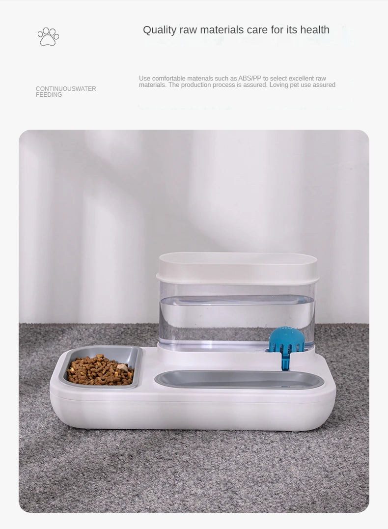 4 Style 1.5L Capacity Pet Feeder Bowls with Automatic Drinking Fountain