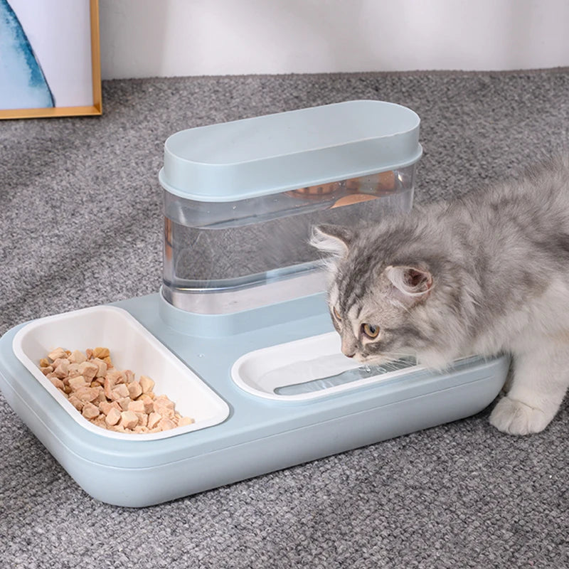 4 Style 1.5L Capacity Pet Feeder Bowls with Automatic Drinking Fountain