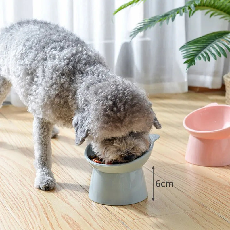 45°Neck Protector Pet Food Water Bowl