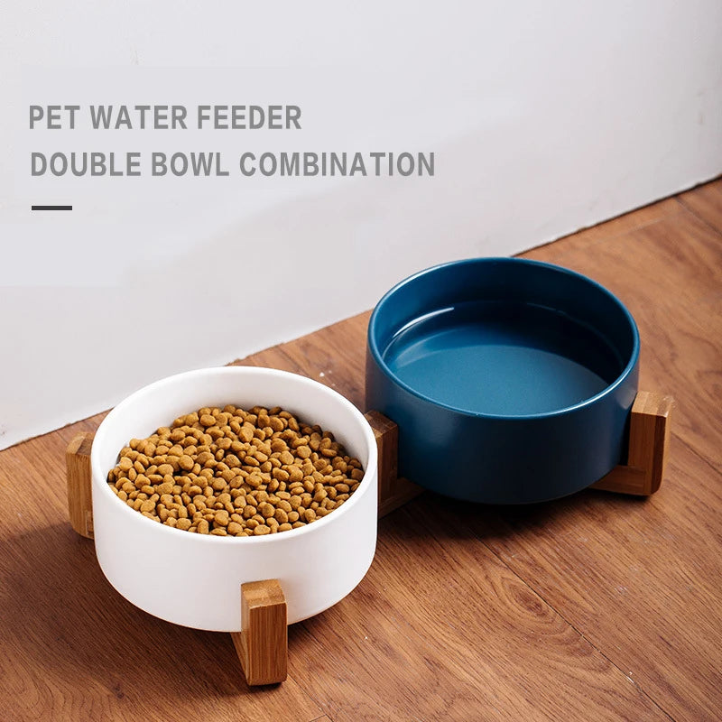 Ceramic Double Cat Bowl