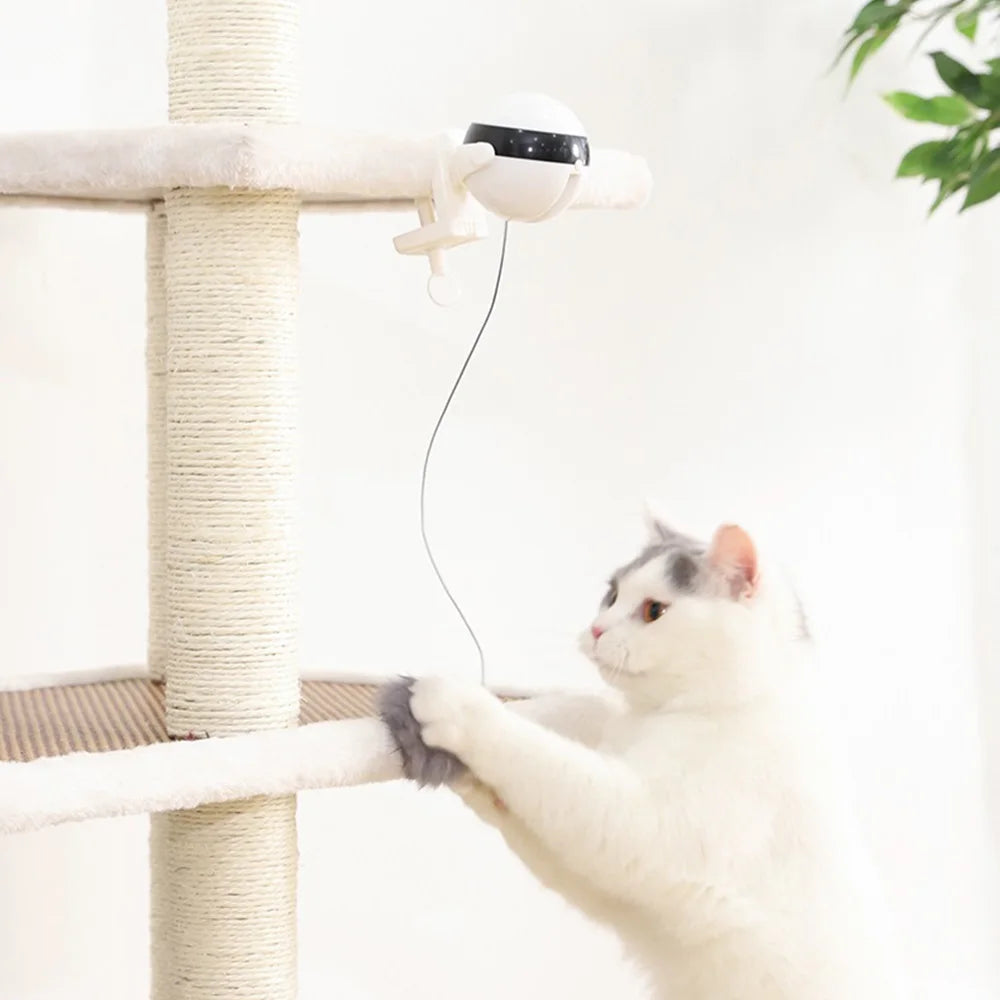 Amusing Electric Cat Toy: Interactive Flutter Rotating Ball with Lifting Feature