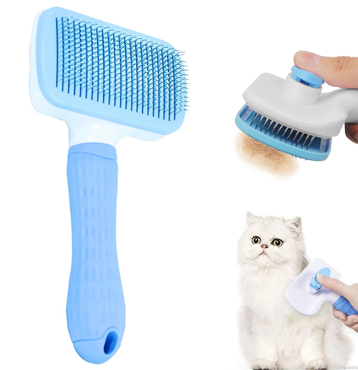 Pet Grooming Comb: Effective Dog and Cat Hair Remover Brush for Long-Haired Pets