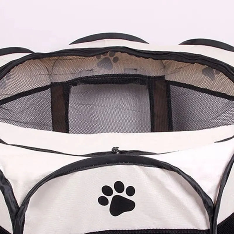 Portable Foldable Octagonal Pet Tent Kennel - Easy-to-Use Outdoor Shelter for Large Dogs and Cats