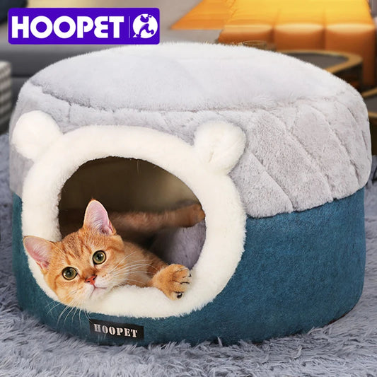 Plush Cozy Cat Bed House