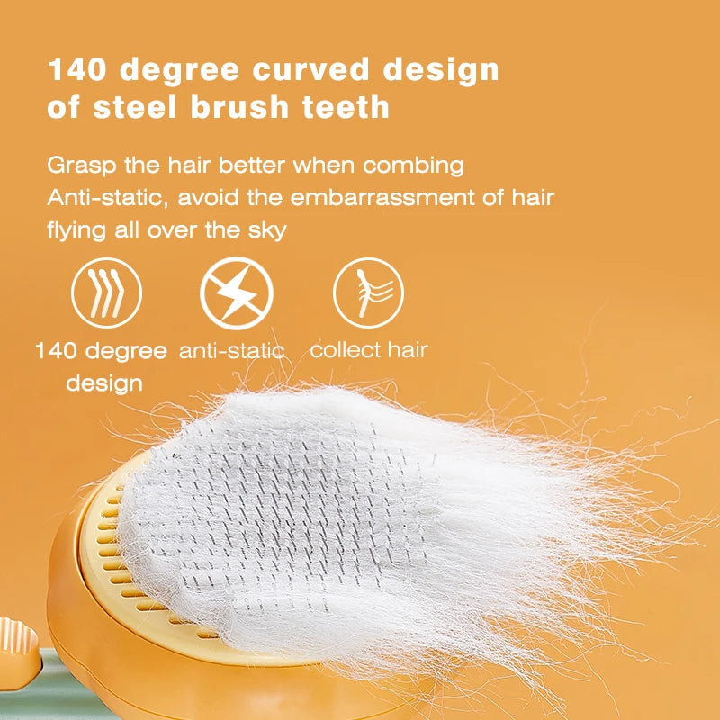 Pumpkin Pet Brush - Self-Cleaning Slicker Brush for Dogs and Cats