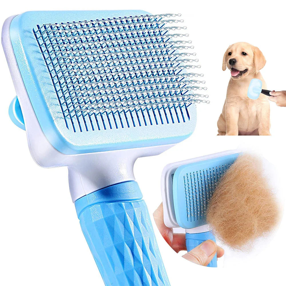 Pet Grooming Comb: Effective Dog and Cat Hair Remover Brush for Long-Haired Pets