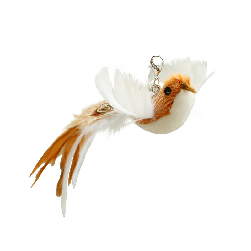 Suction Cup Interactive Bird/Feather Cat Wand with Bell - Hands-Free Toy for Cats and Kittens