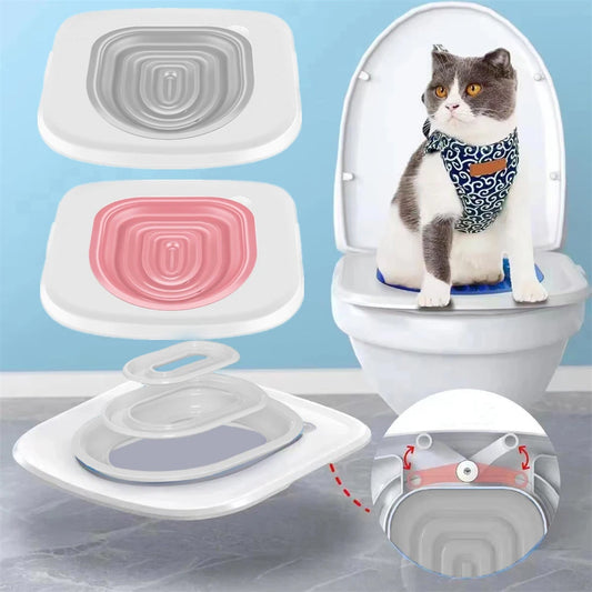 Practical Cat Toilet Trainer for Easy and Safe Cat Toilet Training - Durable, Recyclable, and Health-Conscious Design