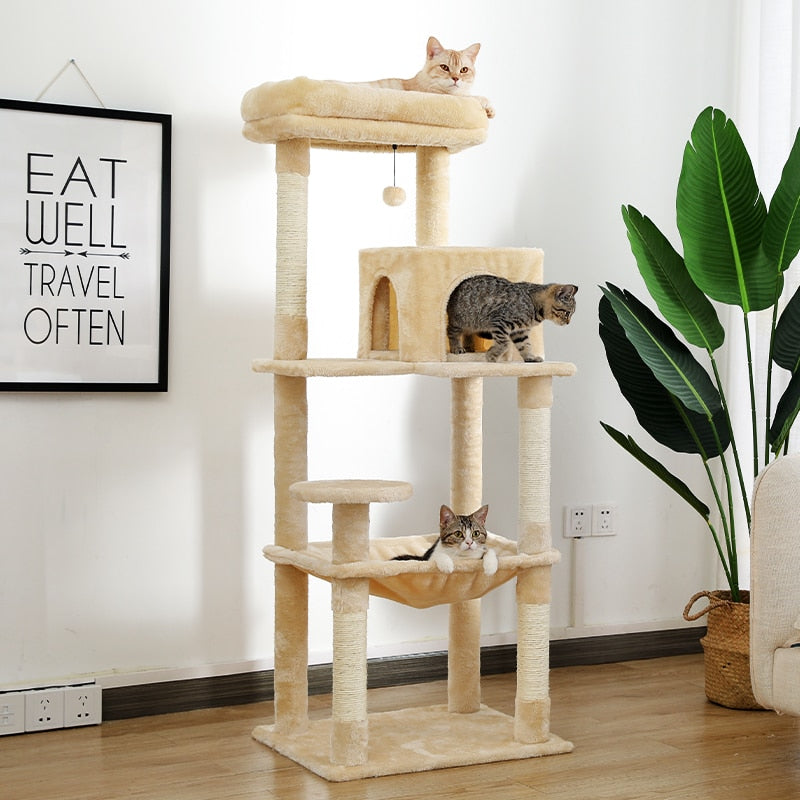 Multi Level Cat Tree Condo with Sisal Scratch Posts