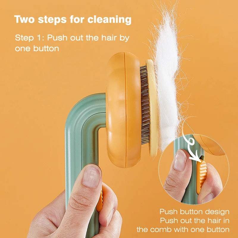 Pumpkin Pet Brush - Self-Cleaning Slicker Brush for Dogs and Cats