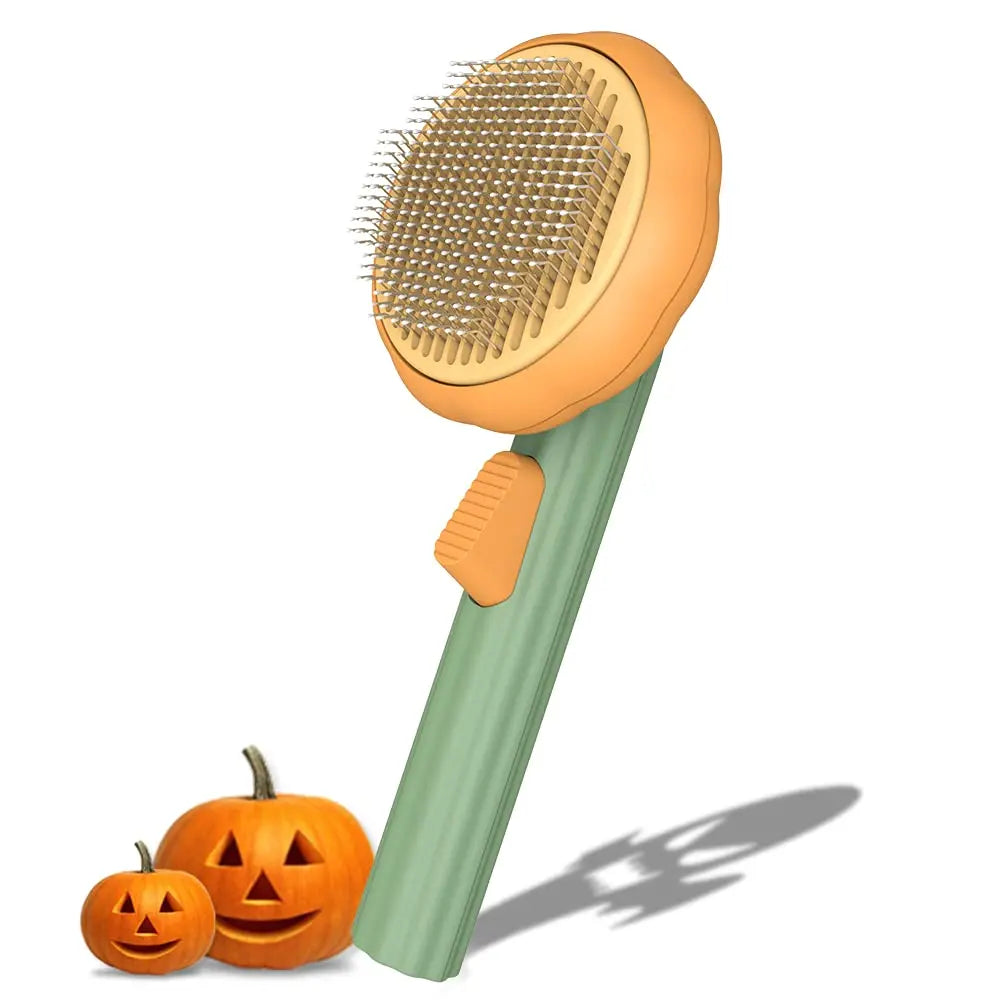 Pumpkin Pet Brush - Self-Cleaning Slicker Brush for Dogs and Cats