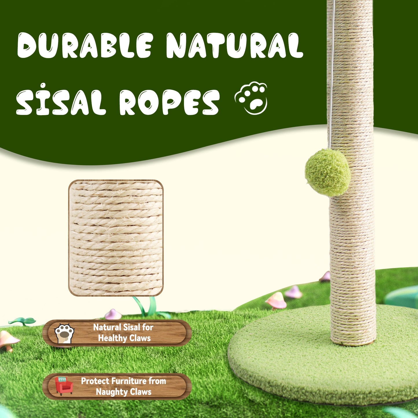 Cat Scratching Posts with Sisal Rope