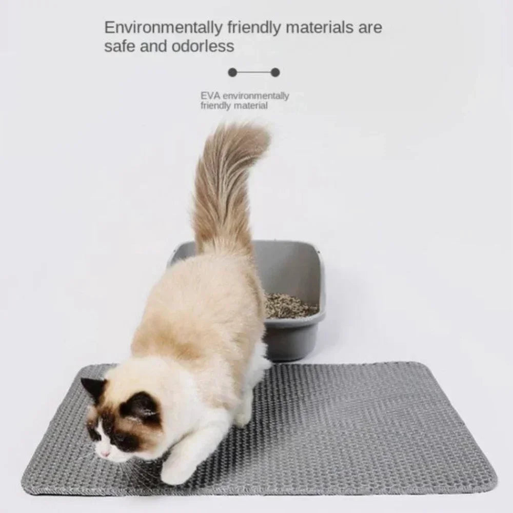 Eco-Friendly Double Layer Non-Slip Cat Litter Mat for Cat Toilet