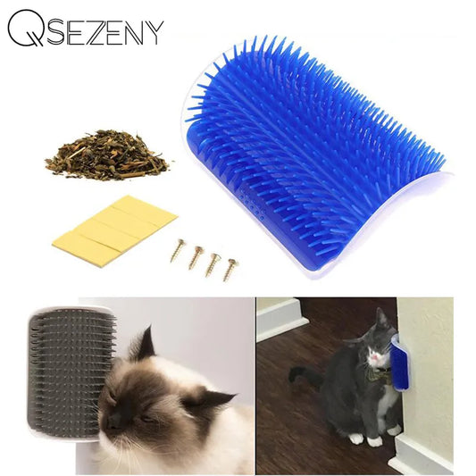 Self Grooming Comb Brush With Catnip Corner