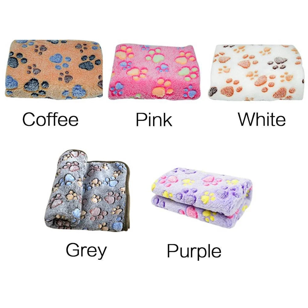 Cute Cartoon Pattern Pet Blanket - Soft, Fluffy, and High-Quality Warm Mat for Cats and Dogs